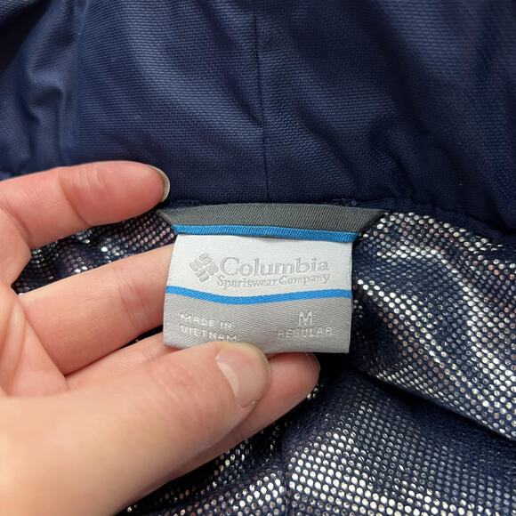 Columbia Omni-Tech Snow Pants Mens Medium Blue Waterproof Insulated Ski Outdoor - Picture 7 of 14